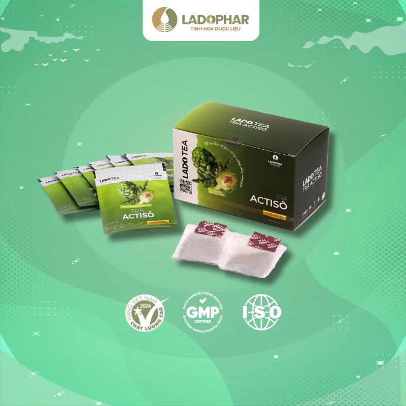 1 gói Trà Atiso túi lọc LADOPHAR tăng cường chức năng gan Lado Tea túi  trà thảo mộc 6