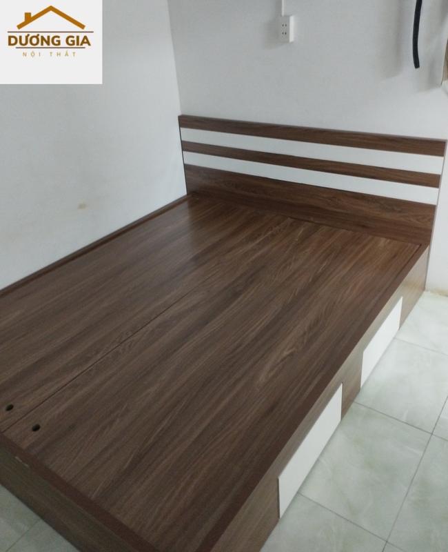 Giường ngủ, giường gỗ mdf cho gia đình, decor căn hộ, chung cư đồ  gỗ xuyên phúc 6
