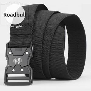 ROADBULLメンズファッションWUDIストレッチベルト,タクティカルクイックリリースバックル払ういきカジュアルベルト,日常使用に最适,ナイロン作るカジュアルベルト,人気のあるの製品