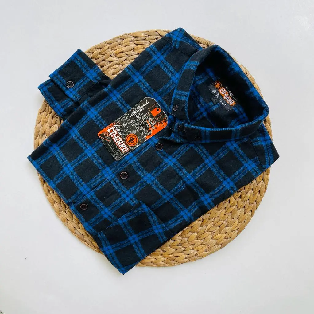 Kemeja flanel unisex fashion kemeja cowok keren