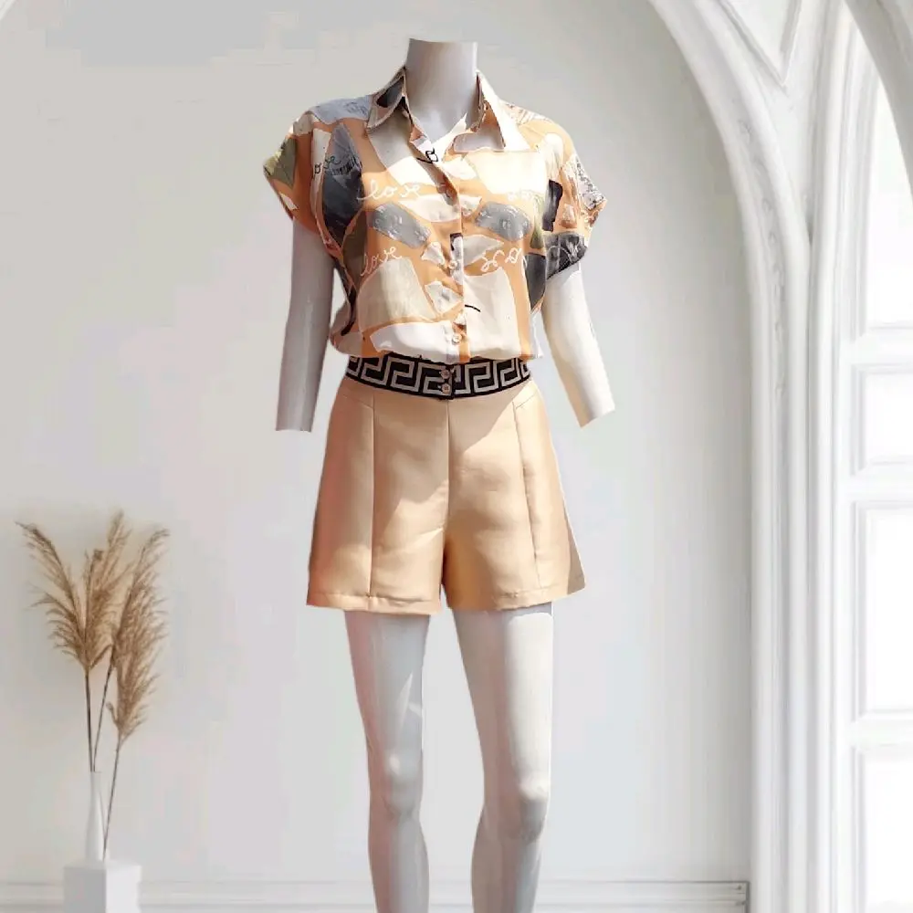 Áo sơ mi tay cánh dơi ôm eo - Women Top