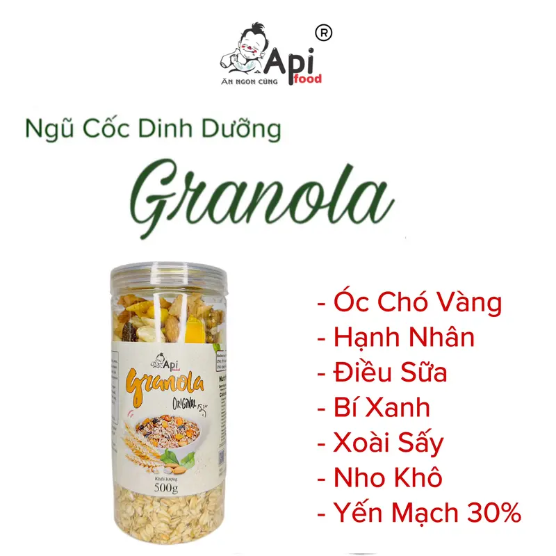 [COMBO 3 TẶNG 1 + QUÀ TẶNG] 2KG Ngũ Cốc Granola 30% Yến Mạch Api Food - Ăn Vặt Api Food 4