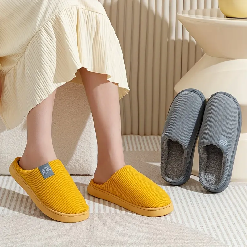 Couple Vertical Stripe Slippers 7
