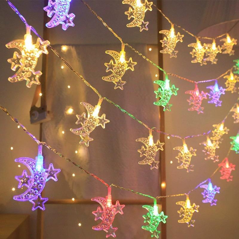 Product Introduction of LED String Decorative String Lights, Star Companion Moon Lights, Outdoor Courtyard LightsFestive Atmosphere Lights, Star Moon Castle Palace Moon Colored Lights, Curtain Lights, Leather String Lights Hanging Light 26