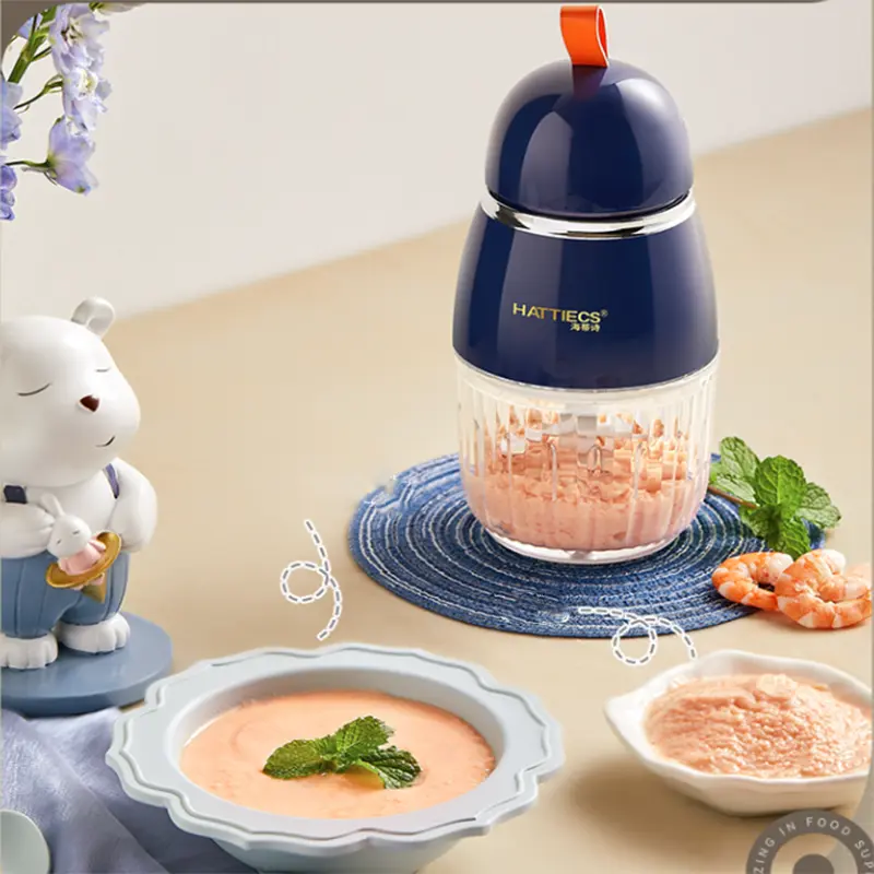 Máy xay ăn dặm cho bé hattitecs thế hệ mới dao 8 lưỡi máy  xay  ăn  dặm  cho  bé 2