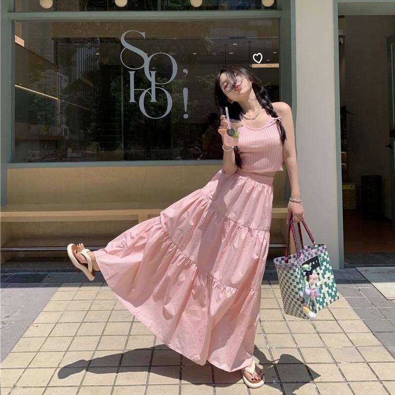 Chân váy 3 Tầng màu pastel có lớp lót cho Nữ Women