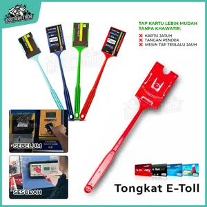 Tongkat e toll flexible Panjang untuk emoney etoll kartu parkir Tongtol tempat kartu tol di mobil