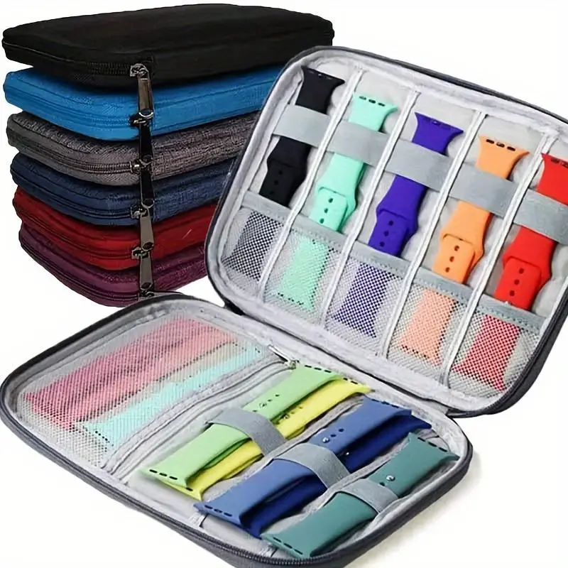 Watch Band Organizer Case, 1 Count Portable Travel Watch Band Storage Bag with Zipper, Organizing Watchband Holder Case for Indoor & Outdoor 0