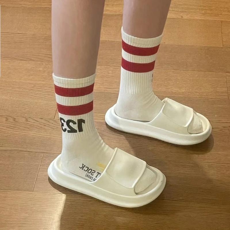 Set 5 đôi tất cổ cao nam nữ, phong cách Hàn Quốc, chất liệu cotton mềm, mịn co giãn Menswear 1