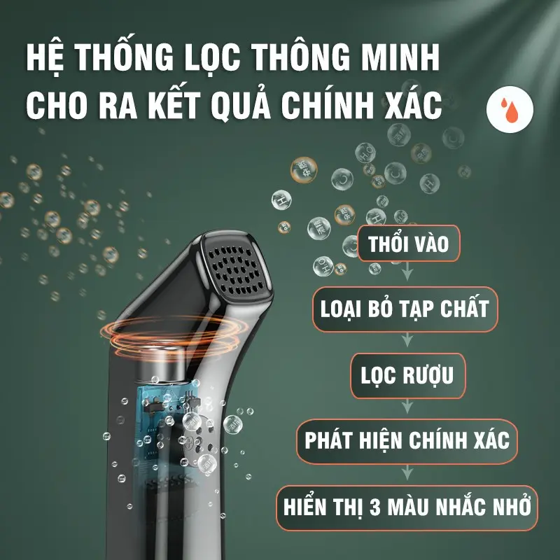 Máy Đo Nồng Độ Cồn C07 An Toàn Tuyệt Đối Trên Đường Bằng Cách Đo Nồng Độ Cồn Chính Xác chỉ trong 3 Giây - T213 3