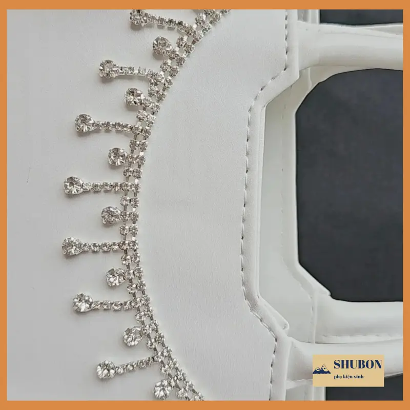 1 mét dây đá toong teng giọt nước đính đá dùng để làm đồ handmade tại nhà - phụ kiện thời trang 2