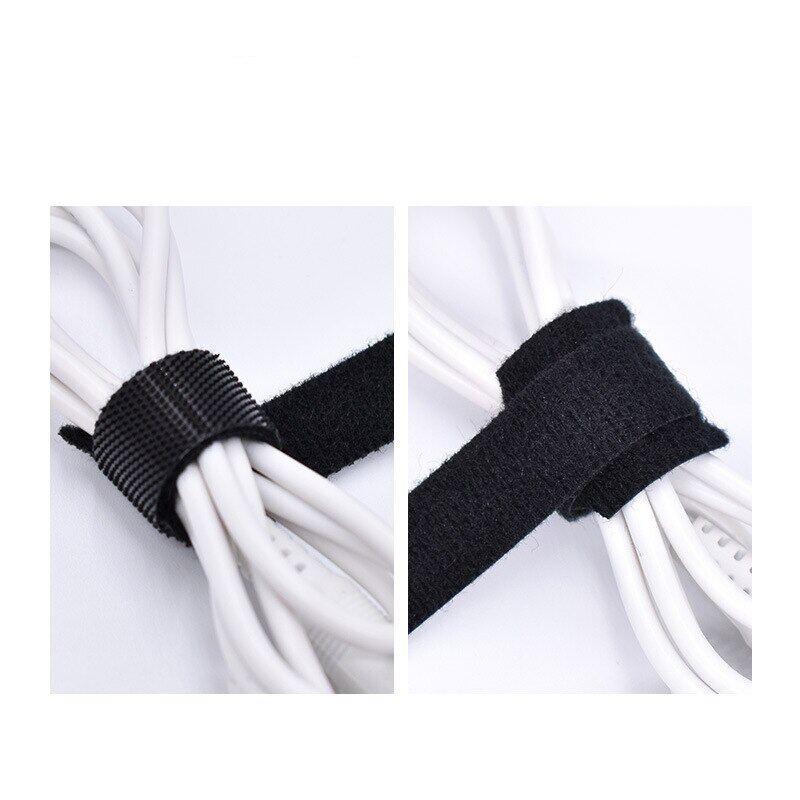 Product Introduction of 50pcs Reusable Cable Tie with Adjustable Wire Data Cable Storage Cable Management Belt Plant Strap Nylon Belt Velcro Furniture 20
