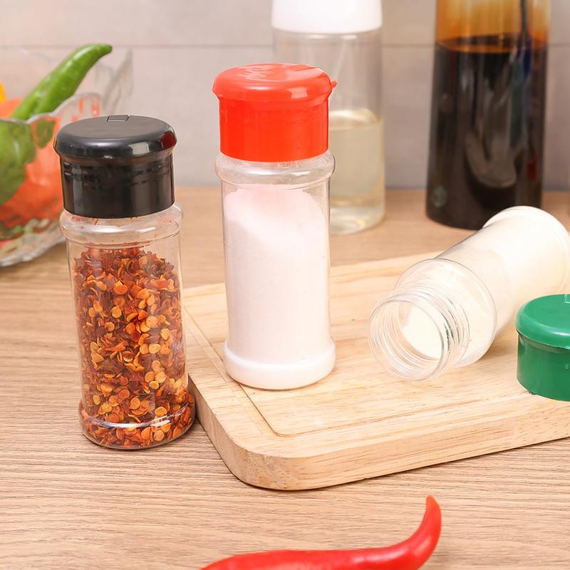 1/3Pcs Clear Plastic Spice Bottles Salt Pepper Shaker Seasoning Jars Container BBQ Condiment Bottles with Lids Kitchen Tools 3