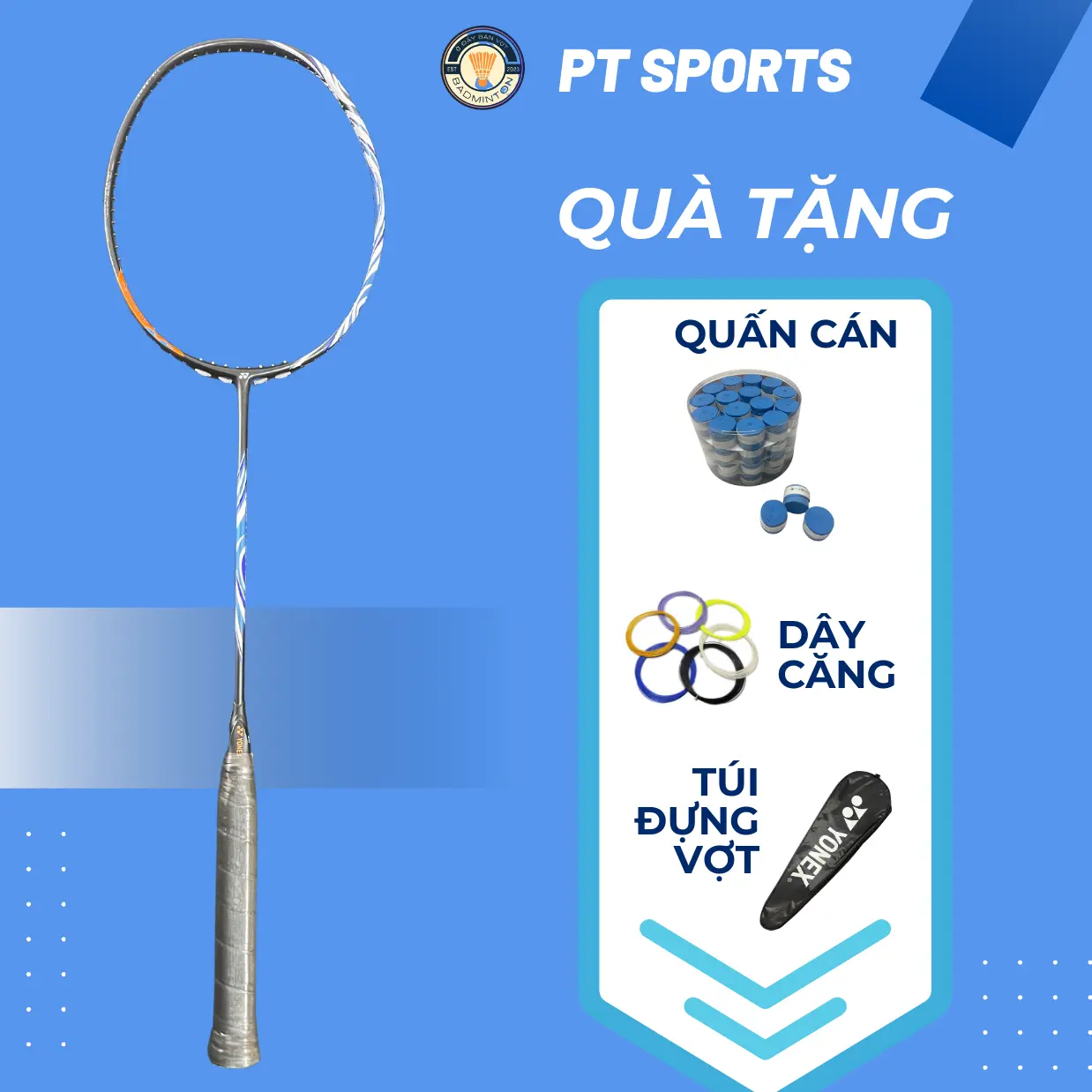 VỢT CẦU LÔNG YNEX 100Z KURENAI XANH DƯƠNG CĂNG MAX 13,5KG TẶNG KÈM 3 MÓN (QUẤN CÁN, DÂY CĂNG, TỨI ĐỰNG VỢT) Sport Cán Vợt Carbon Thể Thao