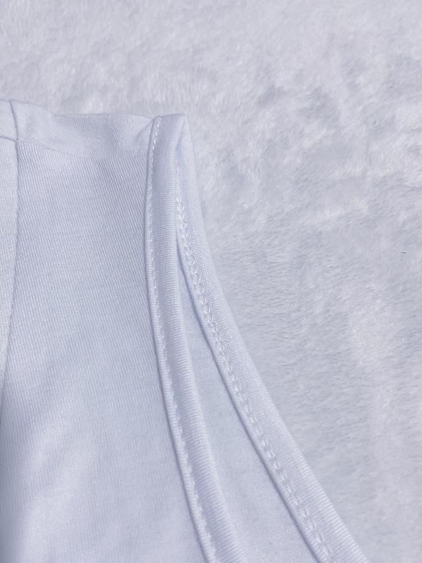 【Plus Size】 Plain Plicated Square Neck Tank Top, Casual Basic Minimalist Comfort Sleeveless Top for Daily Wear, Tank Tops for Women, Lady Plus Clothing for Spring, Womenswear, Summer Clothes 7