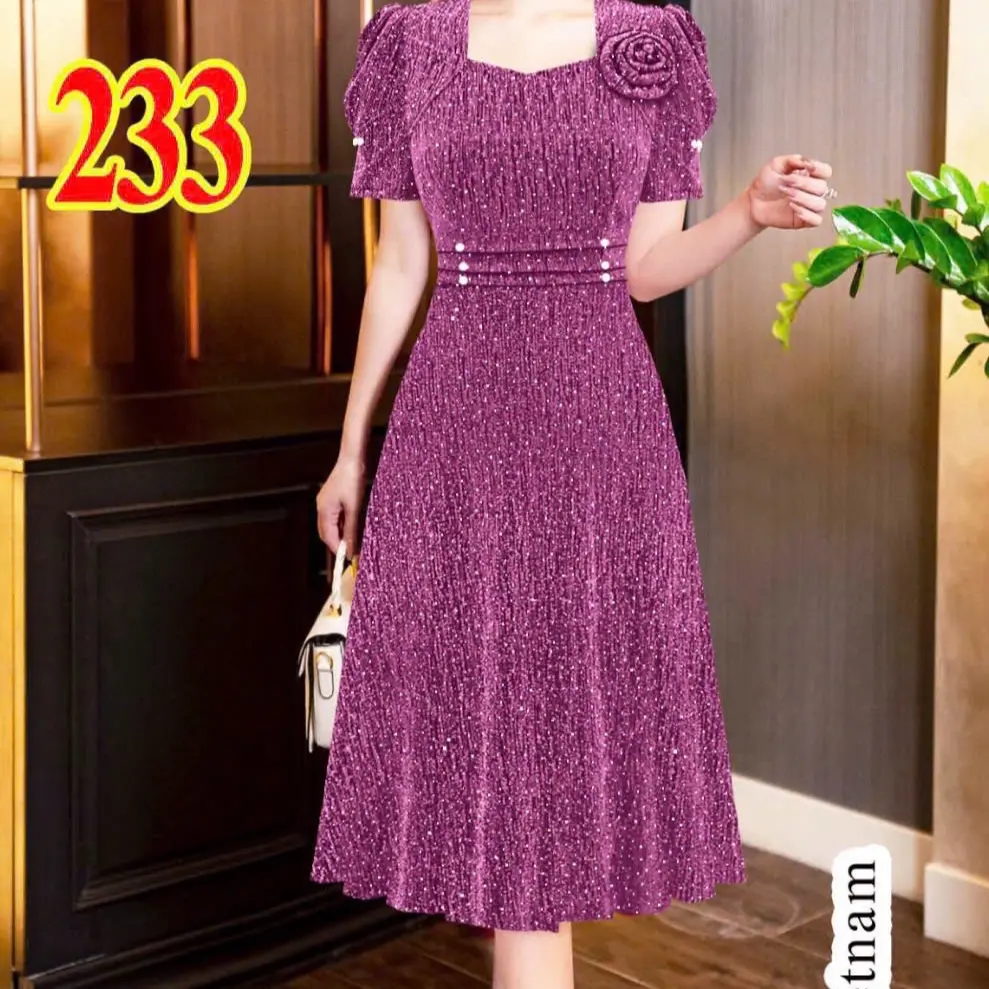 Đầm Trung Niên Hàng Thiết Kế Giá Rẻ Mã233