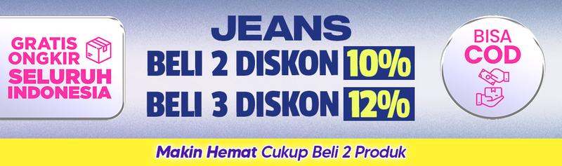 Product Introduction of JINISO HOTTY GANG - 329 Cutbray Highwaist Celana Jeans Wanita Warna Ocean Blue 2