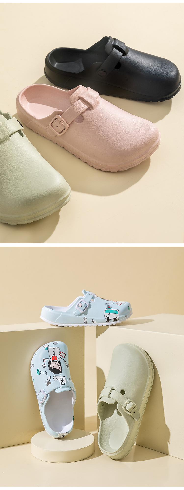 Product Introduction of Operating Shoes Medical Men's and Women's Breathable Closed Toe Slippers Doctor Nurse Laboratory Special Protective Hole Shoes Non-Slip Sandals 7