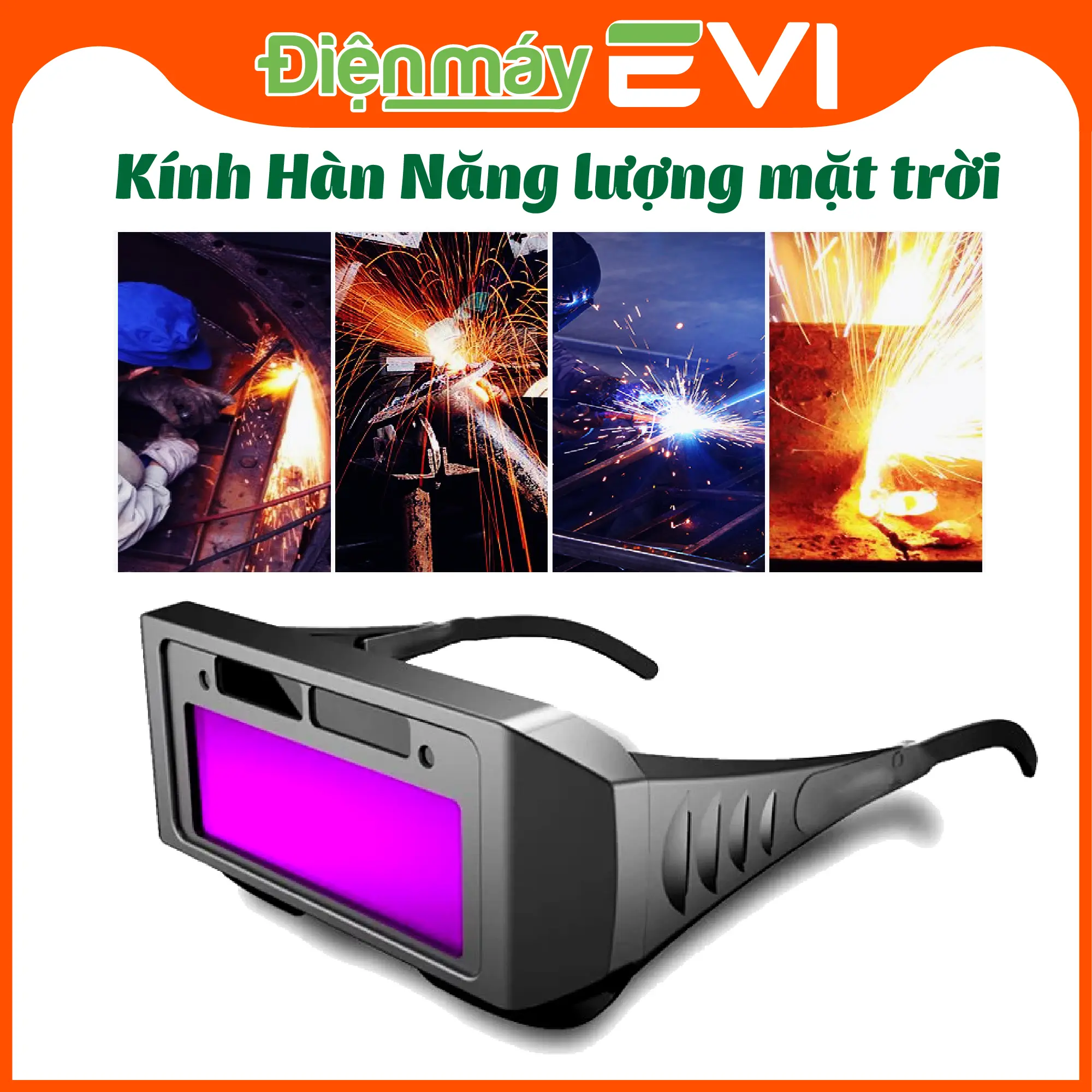 Kính hàn bảo vệ mắt sử dụng năng lượng mặt trời( phụ kiện máy hàn)