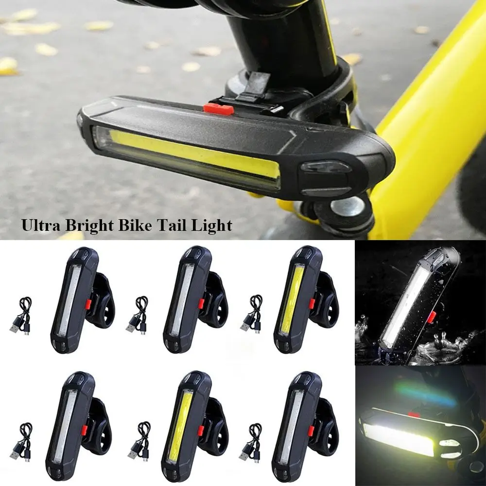 6 Colors Safety Cycling Accessories Bicycle Light Ultra Bright Light LED Rear Lamp Bike Tail Light USB Rechargeable Lamp