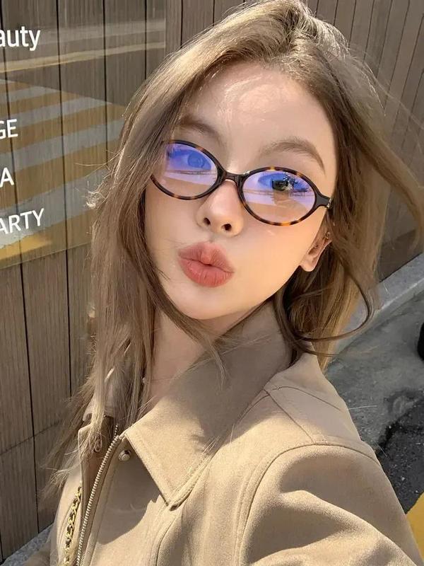Product Introduction of Y2K Girls Retro Oval Frame Glasses Women Female Ins Sweet Cool Eyeglasses Fashion Accessories 16