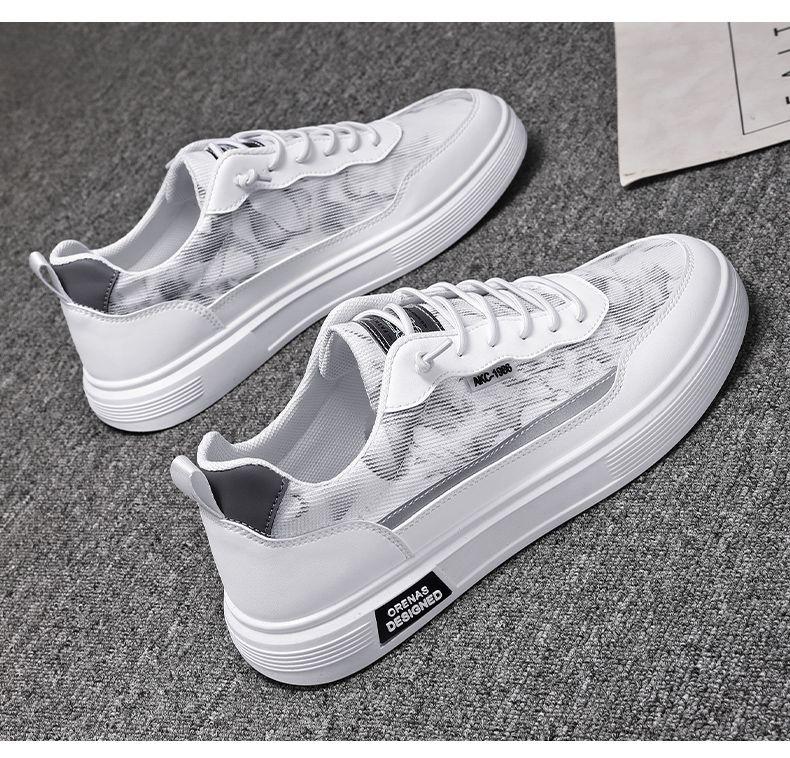 Product Introduction of Summer Autumn Sports Thin Section Shoes Breathable New Versatile Sneakers Trendy Hollow Male Student Casual Men's Shoes Premium Sports Badminton Volleyball Shoes Professional Non-slip Badminton Shoes 9