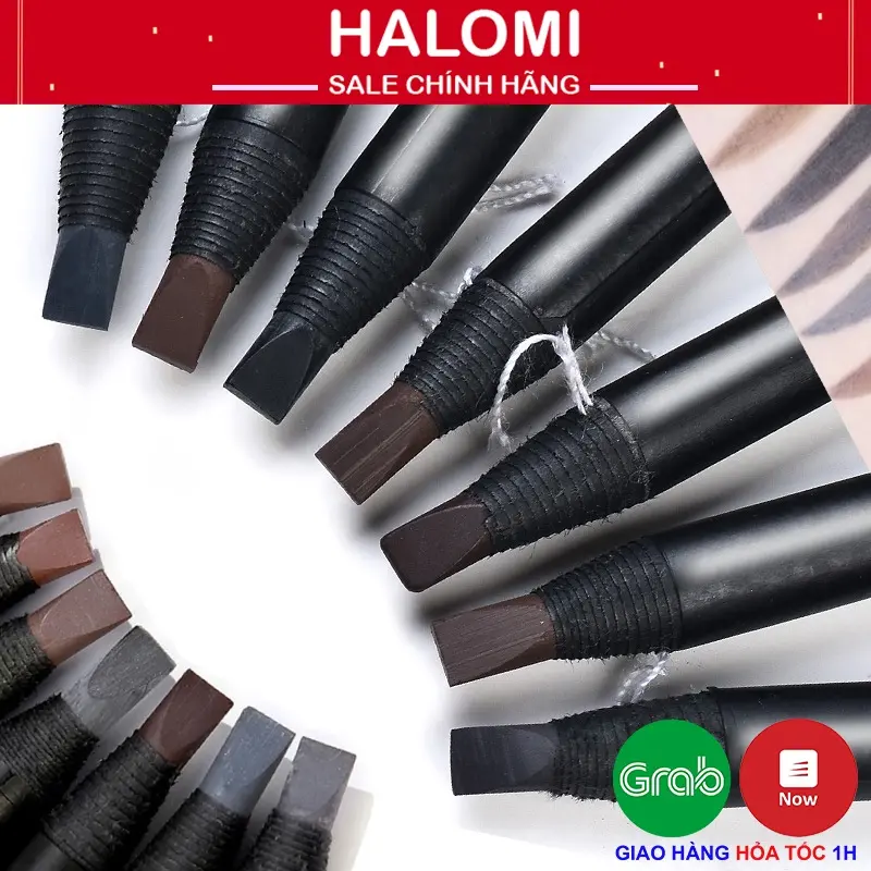 Chì xé kẻ mày Haozhuang cứng phẩy sợi Eyebrow Pencil sắc nét chuyên dùng cho Makeup trang điểm 0