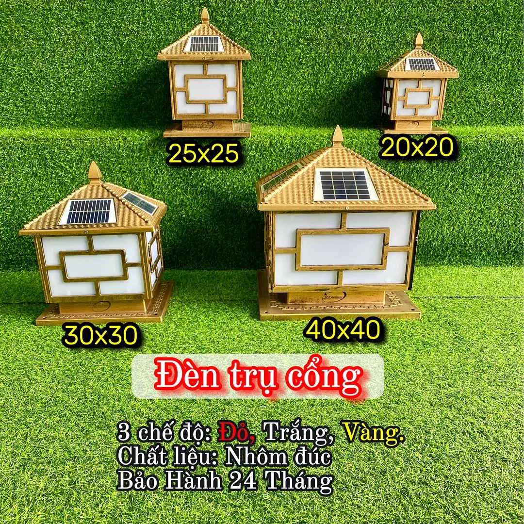15 - TRỤ CỔNG NĂNG LƯỢNG MẶT TRỜI - VÀNG ĐỒNG