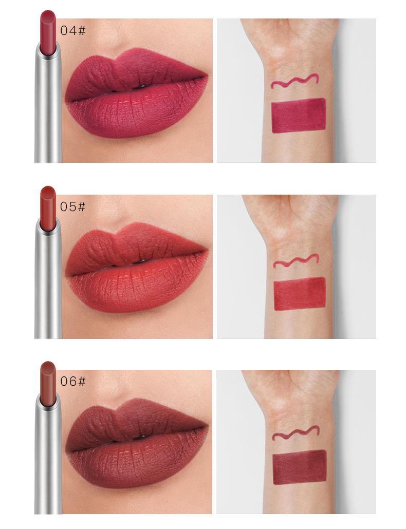 Product Introduction of Pudaier Three-Dimensional Matte 17 Colors Lip Liner Automatic Non-Decolorizing Eye Shadow Eyeliner Lipstick Lip Pencil 4