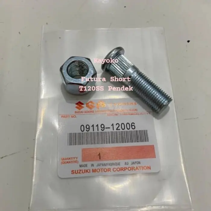 Baut Roda pendek Futura /T120SS/Carry/Extra Hub Bolt Short