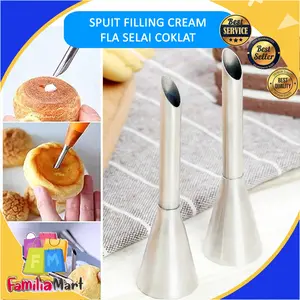 Cream Icing Panjang Puff Kue Tools Nozzle Tip Stainless Steel Dekor Piping
