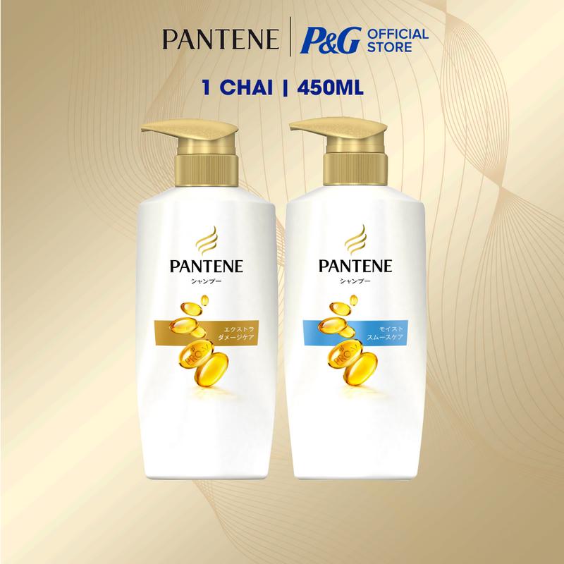 Dầu Gội PANTENE Pro-V Hỗ Trợ Phục Hồi Hư Tổn/ Dưỡng Mềm Mượt - Chai 450ML [Bao Bì Tiếng Nhật]