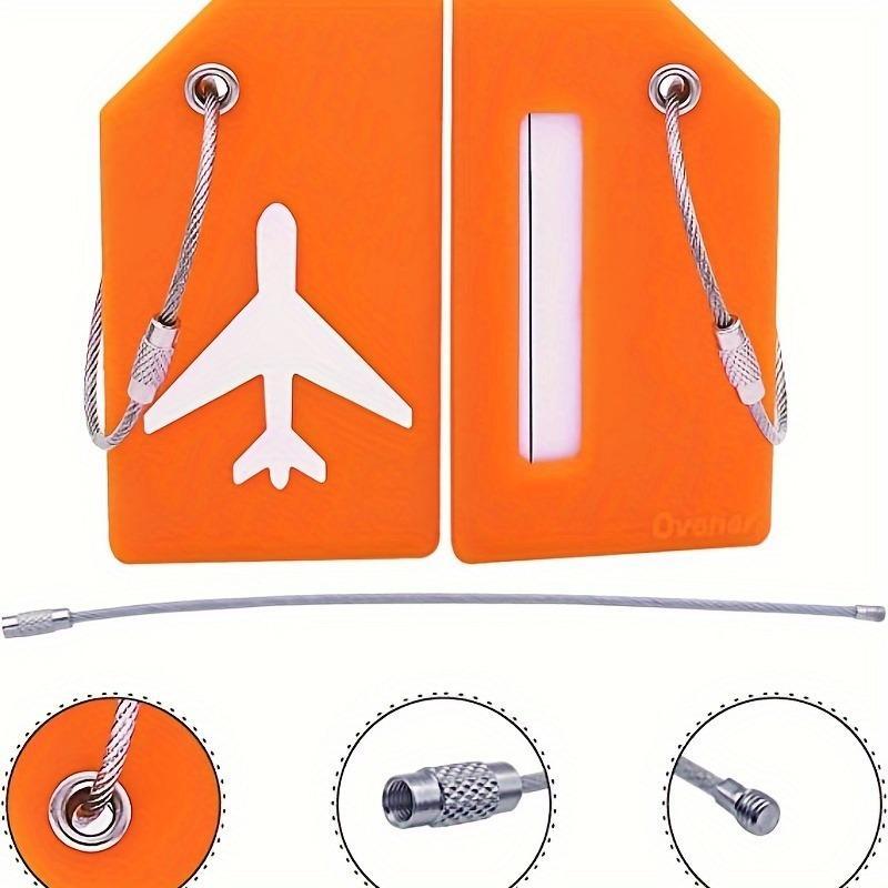 Silicone Luggage Tag, 2 Counts/set Portable Travel Boarding Pass Luggage Tag, Soft & Bendable & Flexible Tag for Christmas Gift, Perfect for Quickly Finding Luggage, Funny Gift 4