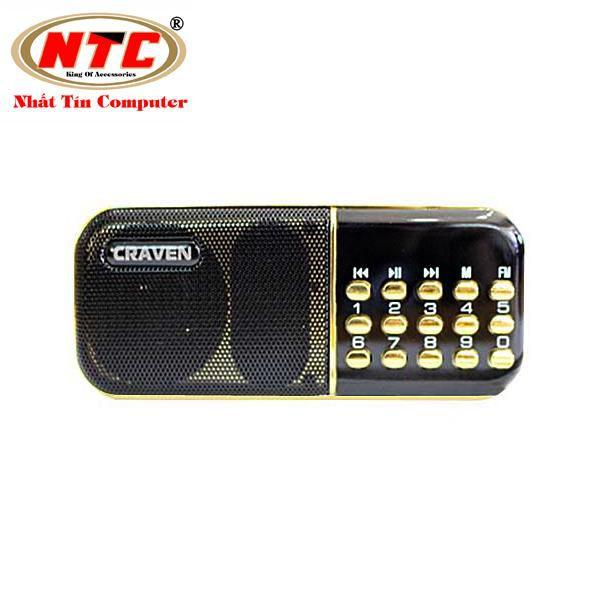  Loa đa năng Craven CR-25A hỗ trợ khe gắn Thẻ nhớ USB FM pin 2200mah  Đen đỏ  - Nhất Tín Computer 