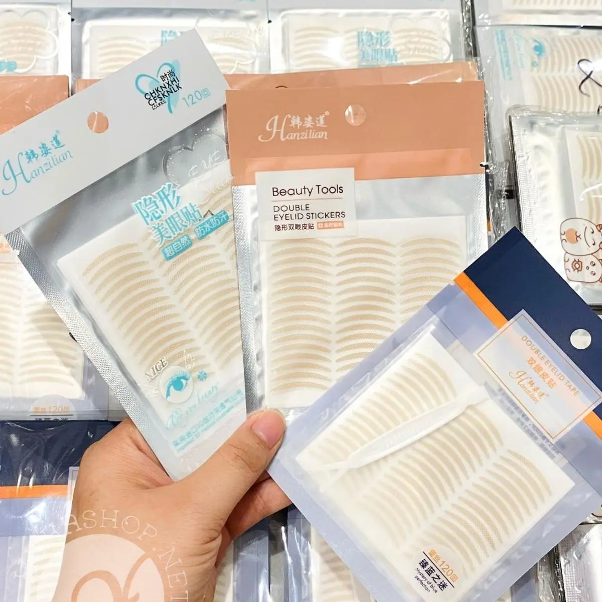 [120 Miếng] Miếng Dán Kích Mí Hanzilian Beauty Tools Hai Lớp Nâng Mí Tự Nhiên Chống Nước Tàng Hinh
