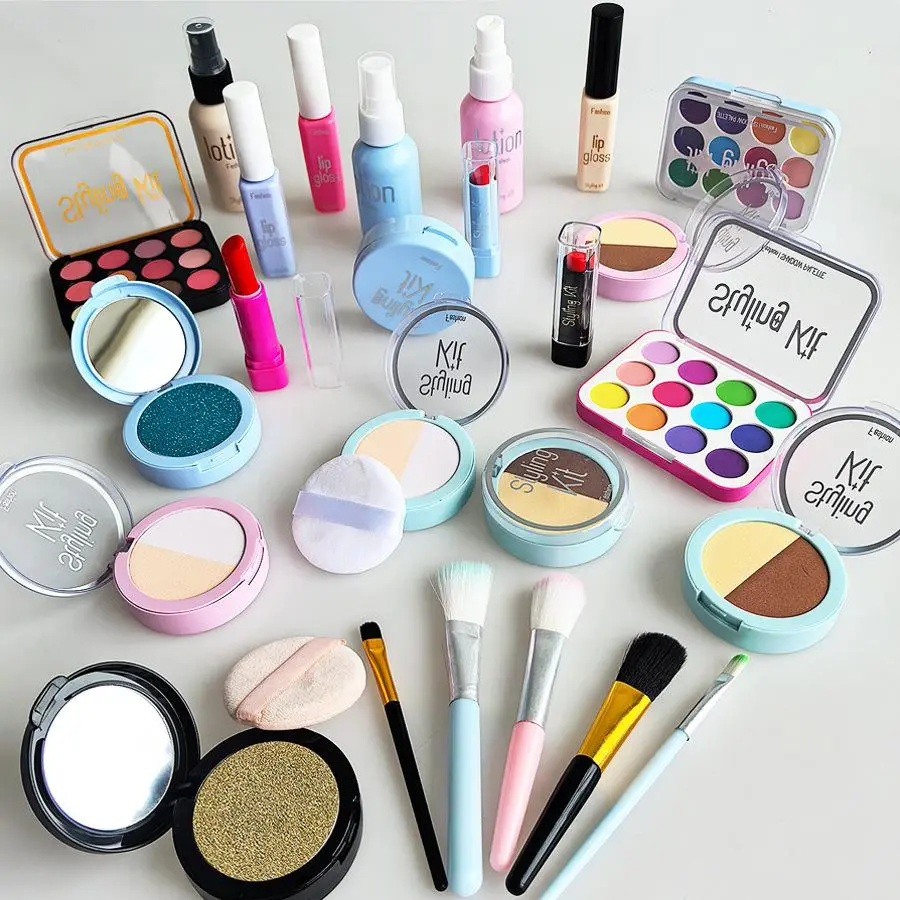 Kids Makeup Toy Set, 1 Box Simulation Makeup Toy, Pretend Play Cosmetic Toy, Makeup Accessories, Birthday Gift for Girls, Valentine's Day Gift, Girl Play Toys