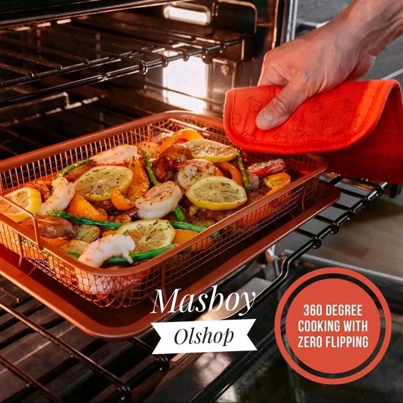 Crisper Tray Fika Oven Tray Nampan Peniris Minyak Cooling Rack Baking Tray 7