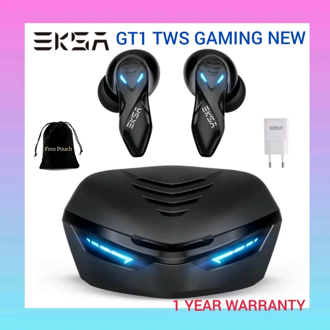 EKSA GT1 Gaming Music TWS Earphone Earbud Bluetooth 5.0 Very Low Latency Earbuds Headset Earphones  Wireless