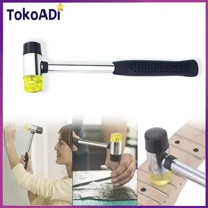 Palu Karet 2 Sisi / Hammer Martil Rubber / Gagang Besi Mini Alat Bantu Reparasi Penyok