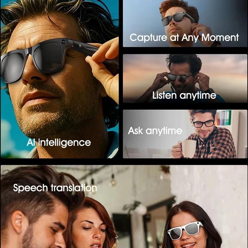 AI GPT Smart Glasses HD 8K 200W Camera Video Bluetooth Call Voice Assistant Translate Identify Glasses Outdoor Sport Sunglasses - Image 3