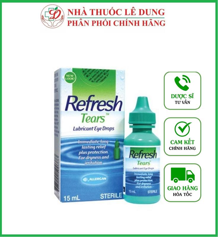 CHÍNH HÃNG Nước nhỏ mắt Refresh TearsLubricant Eye Drops 15ml thuốcnhỏmắt