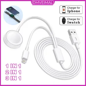 Jam Tangan Wireless Magnetic Fast Charger Cable for IWatch Apple Watch Ultra 3 2/Ultra SE 3 2 1 Series 11 10 9 8 7 6 5 4 3 2 1 49mm 46mm 45mm 42mm 41mm 44mm 40mm 38mm 2 IN 1 / 3 In 1 Type C / USB Charging for Smartwatch Apple Watch