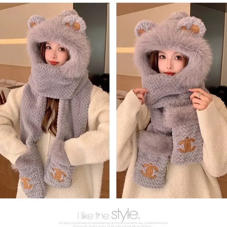 ￼Sét 3 Món Khăn Mũ Găng Tay Mềm Mịn Ấm Áp 6