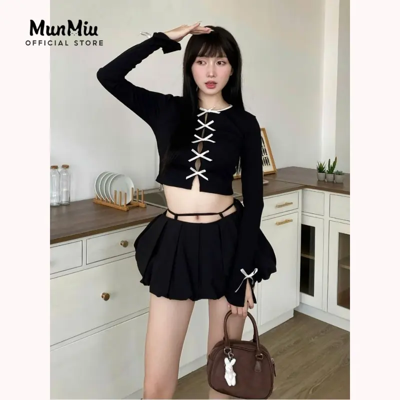 Chân váy nữ BIGSIZE MunMiu chân váy phồng bí ngô 2 lớp có quần bảo hộ phong cách trẻ trung năng động 512 7