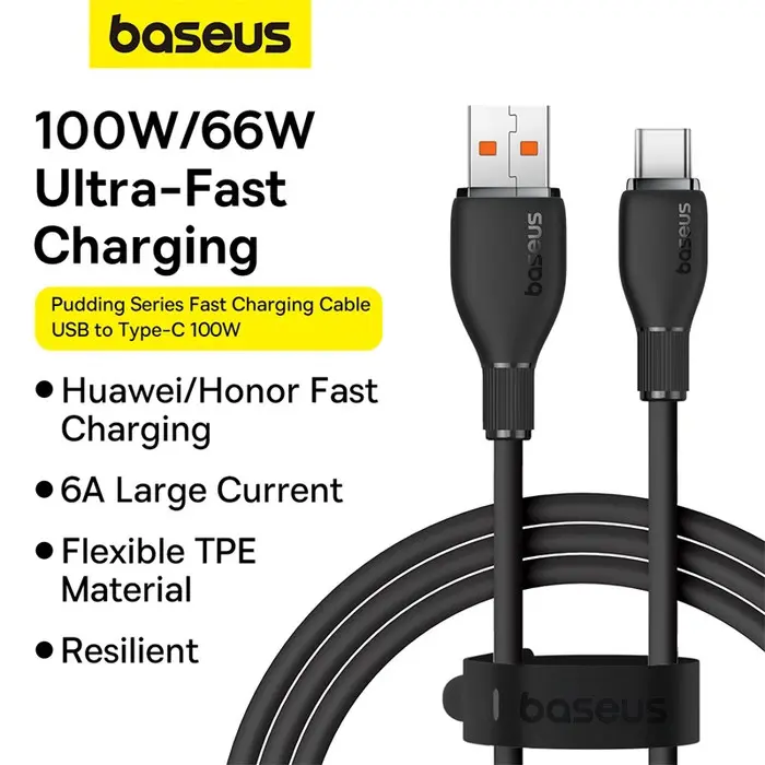 Baseus Kabel Pudding Series Charging Data Cable USB to Type C 100W