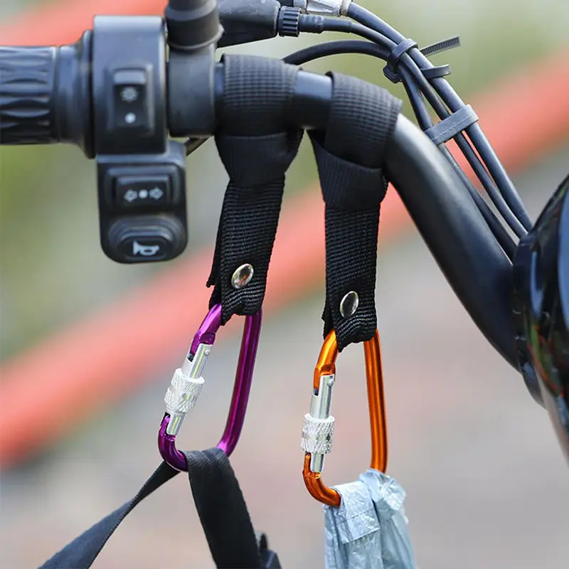 [KKU]1/2PCS Electric Scooter Front Hook Aluminum Alloy Handlebar Hook For Bicycle Baby Stroller D-hook Hanger Motorcycle Hook