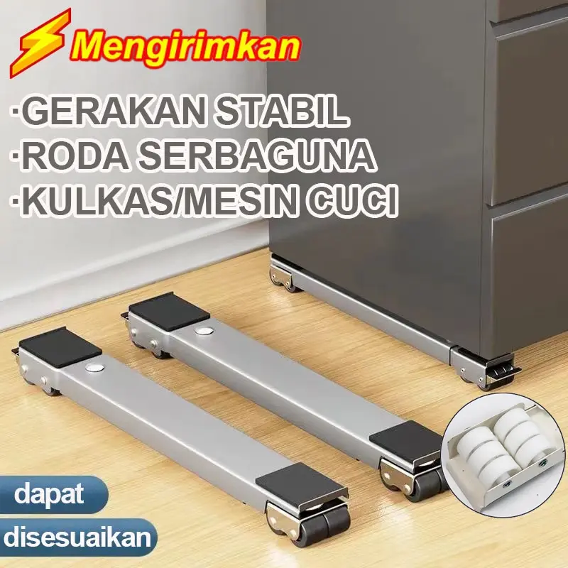 Roda Lemari Portable / Tatakan Kulkas / Kaki Kulkas / Tatakan Mesin Cuci