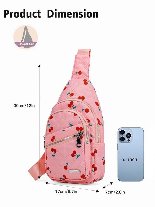 Women's Solid Color Quilted Fanny Pack, Fashionable Zipper Chest Bag for Daily Used, Casual Trendy Versatile High-quality Belt Bum Crossbody Bag, Sling Bag 8