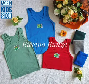 Grosir Singlet/Pakaian/Kaos Dalam Anak Agree Warna ST 06 Katun Anti Bakteri