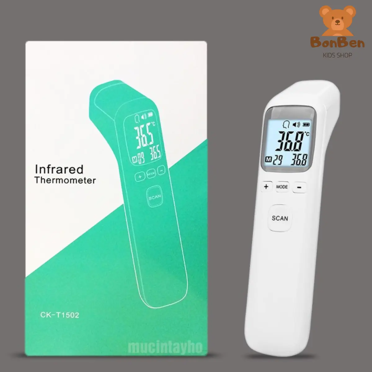 Nhiệt Kế Điện Tử Hồng Ngoại Cảm Ứng Đo Trán Đa Năng CKT-1803